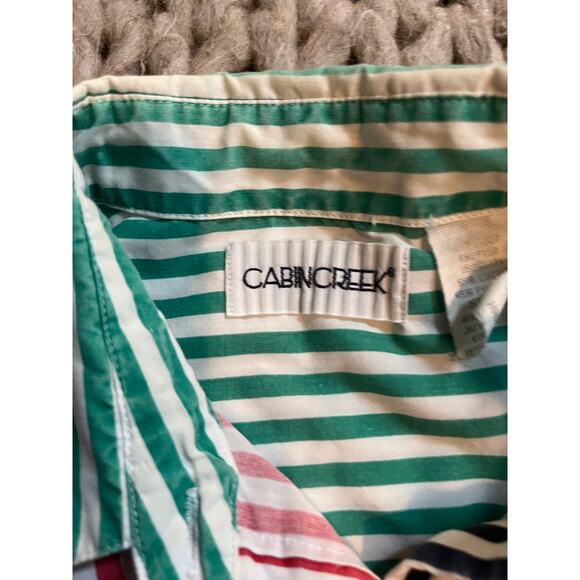 Vintage Cabin creek primary color button up size med - Picture 3 of 5